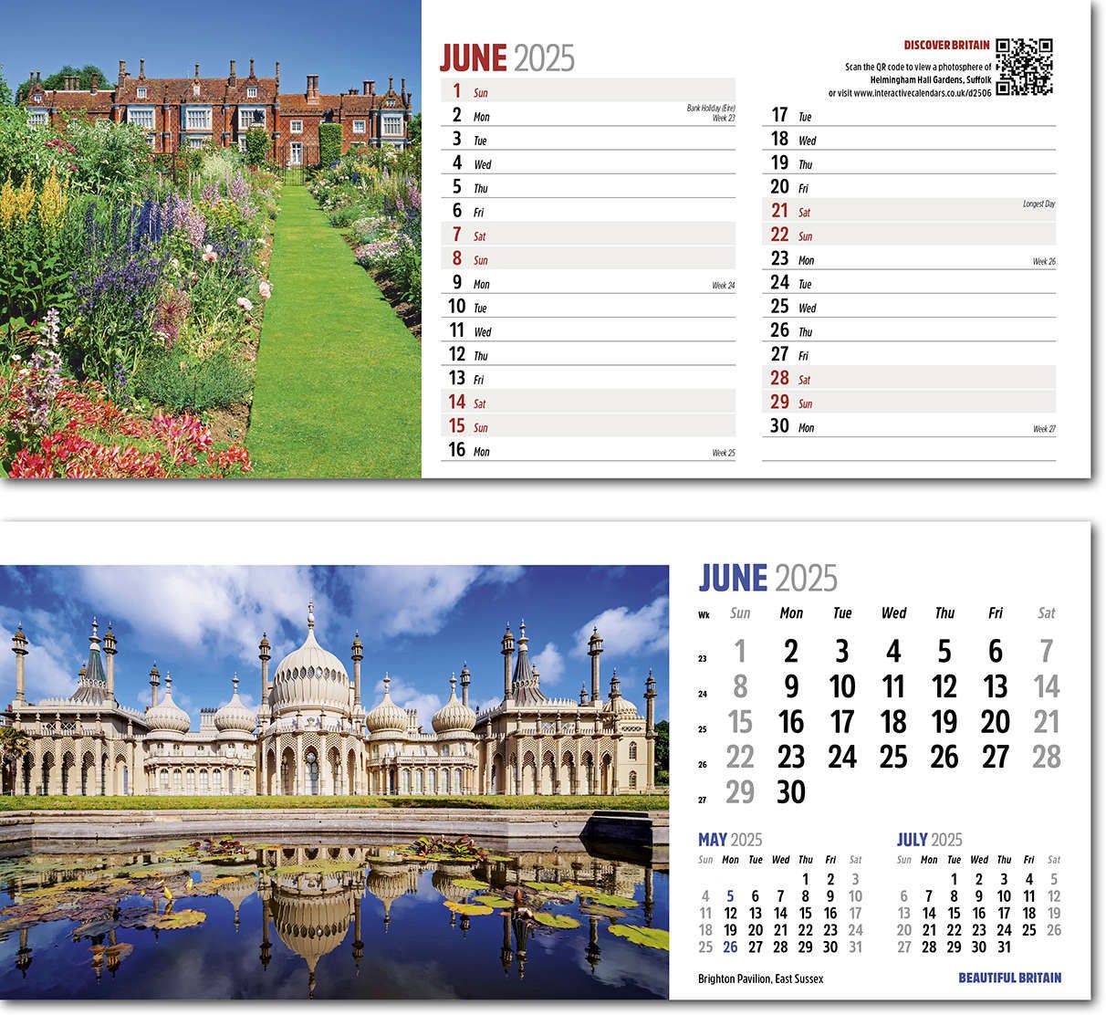 Discover Beautiful Britain Desk Calendar