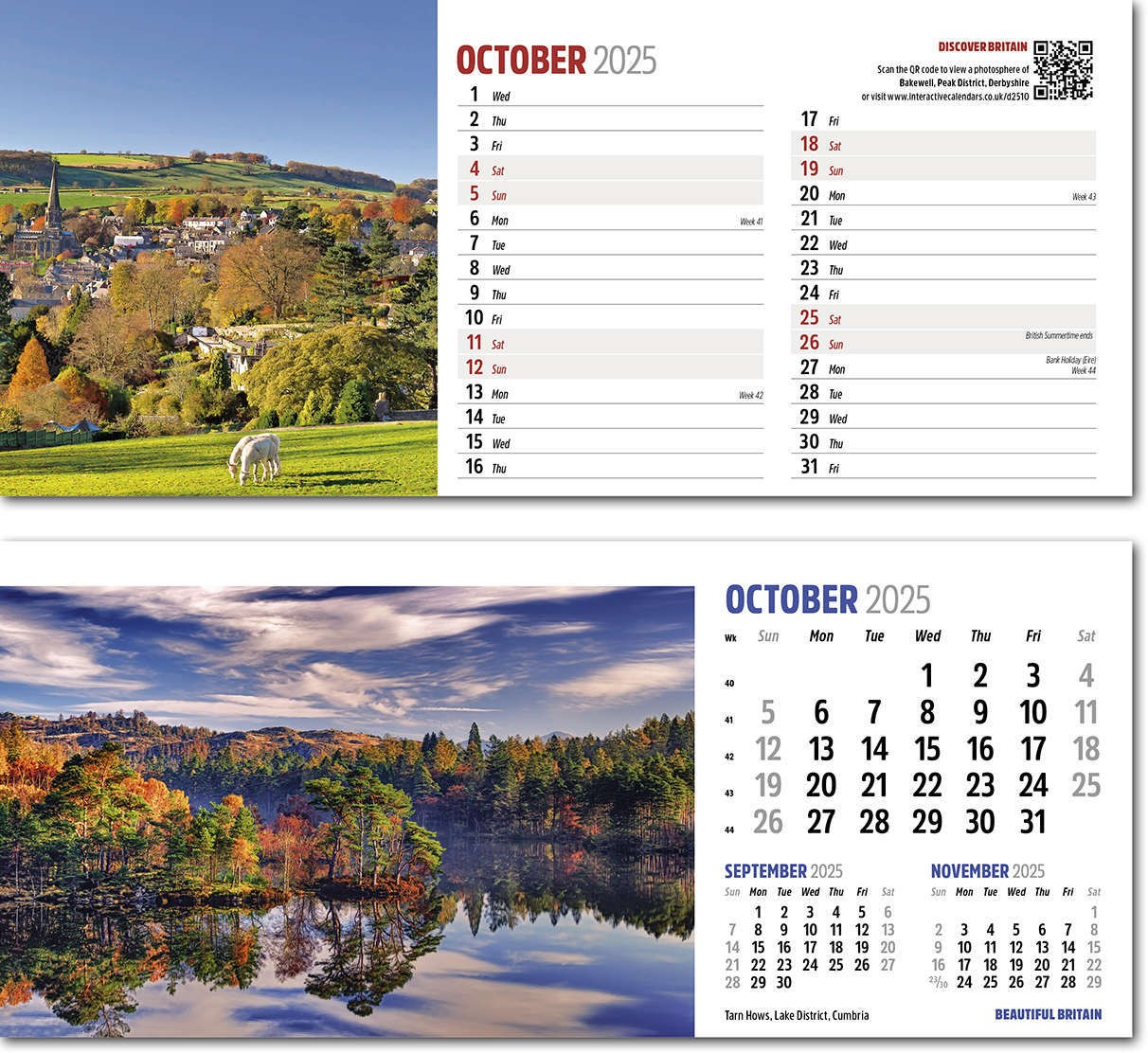 Discover Beautiful Britain Desk Calendar