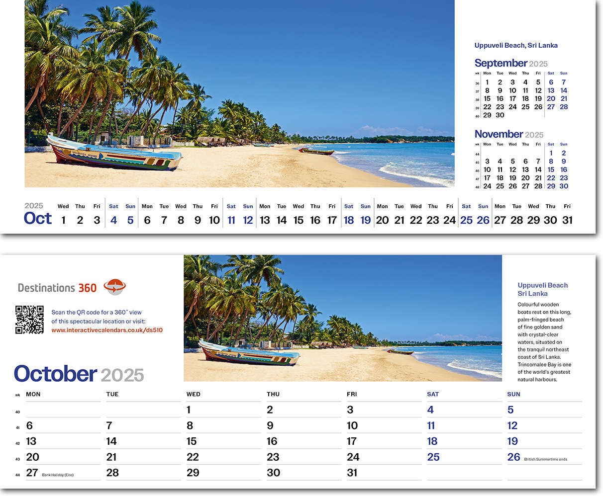 Destinations360 Note Station Desk Calendar