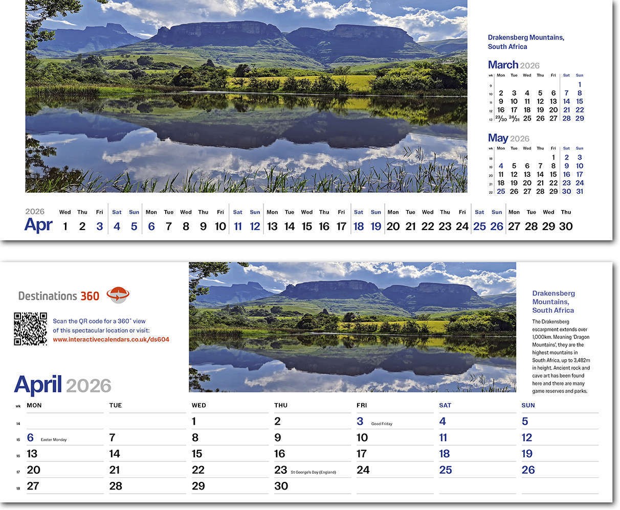 Destinations360 Task Station Desk Calendar