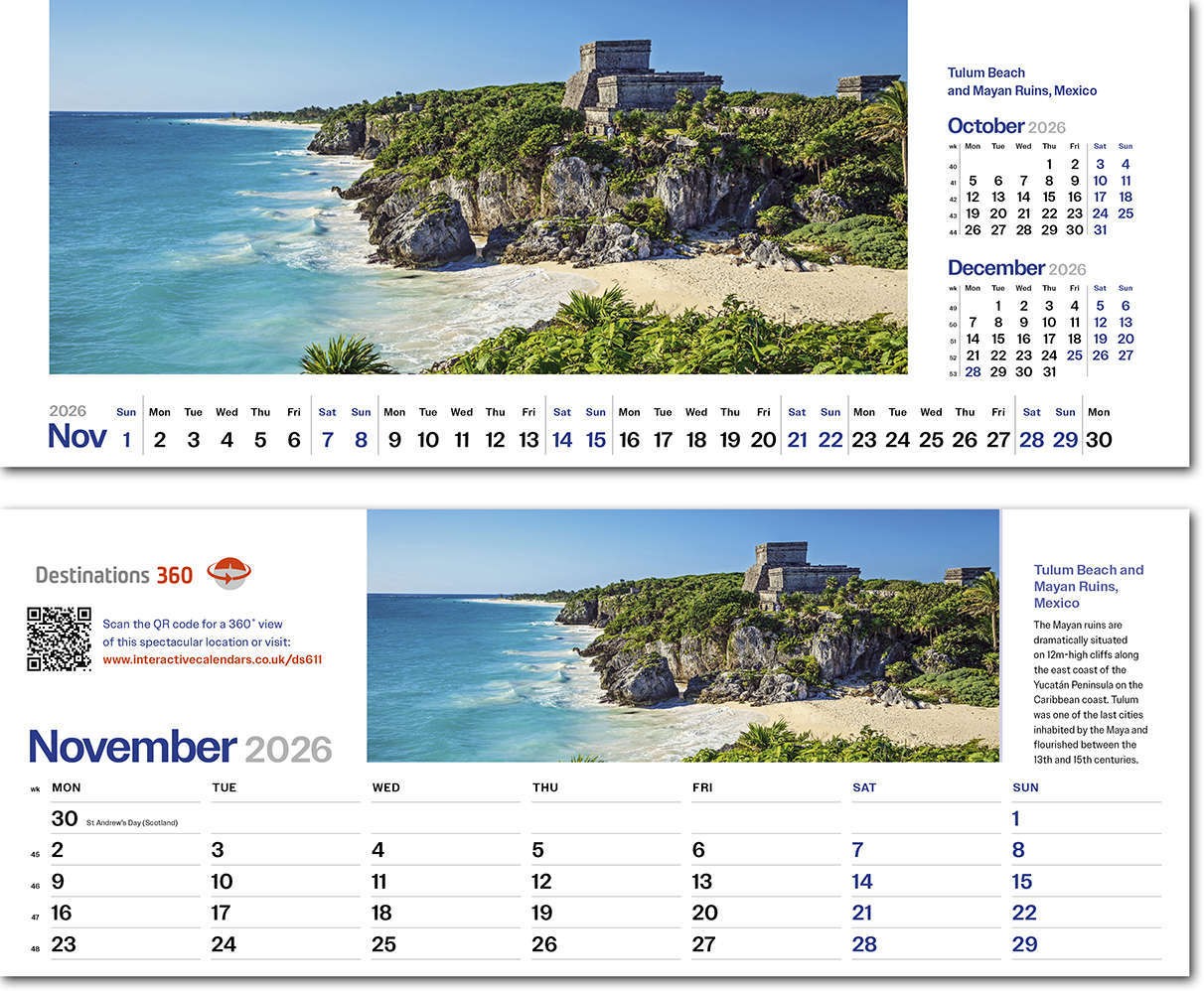 Destinations360 Task Station Desk Calendar