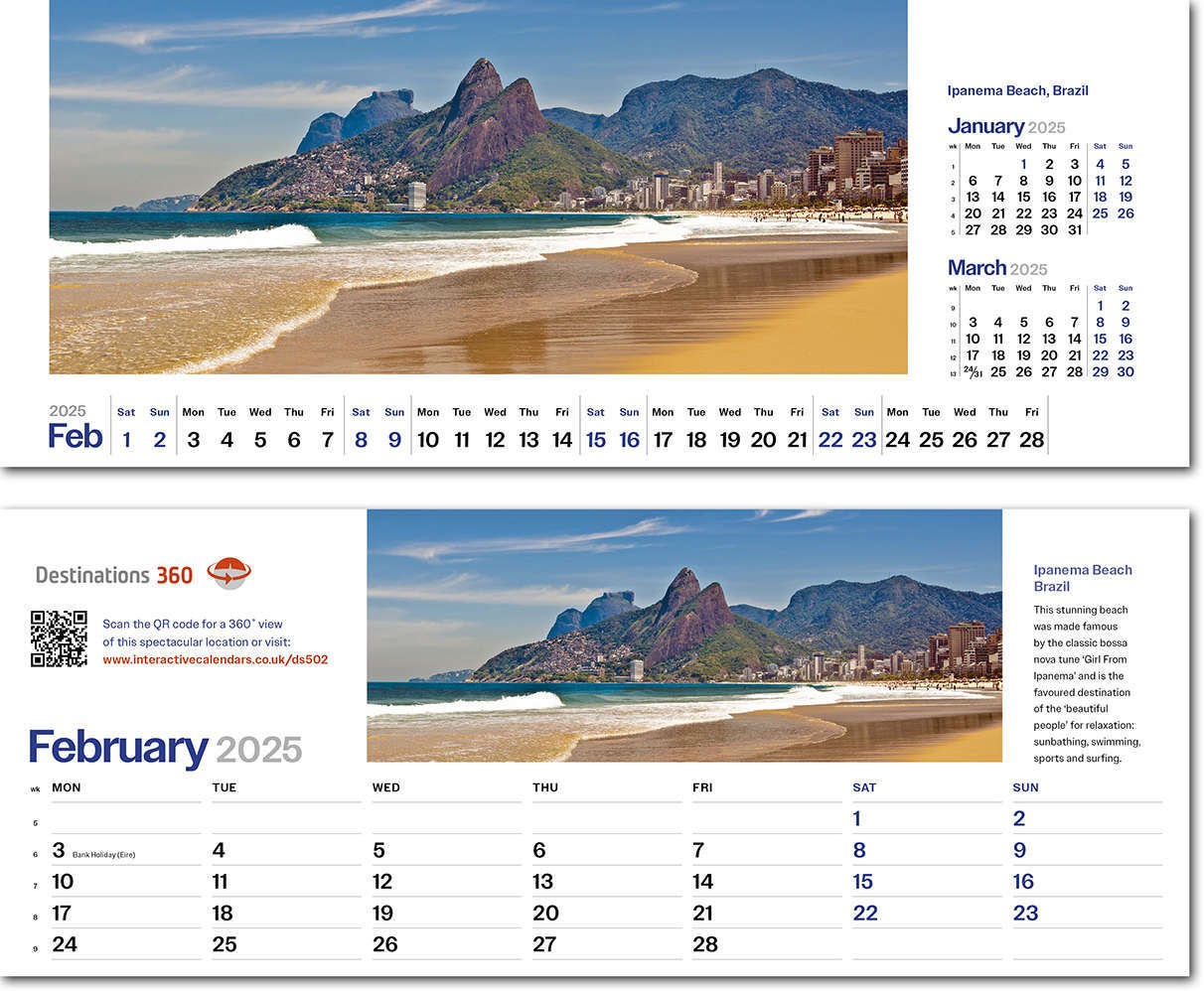 Destinations360 Desk Calendar