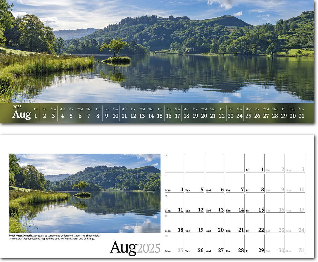 Wild Britain Premium Lined Easel Desk Calendar