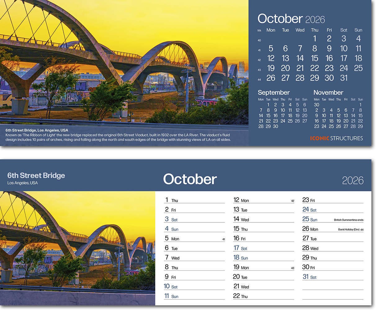 Iconic Structures Note Station Desk Calendar