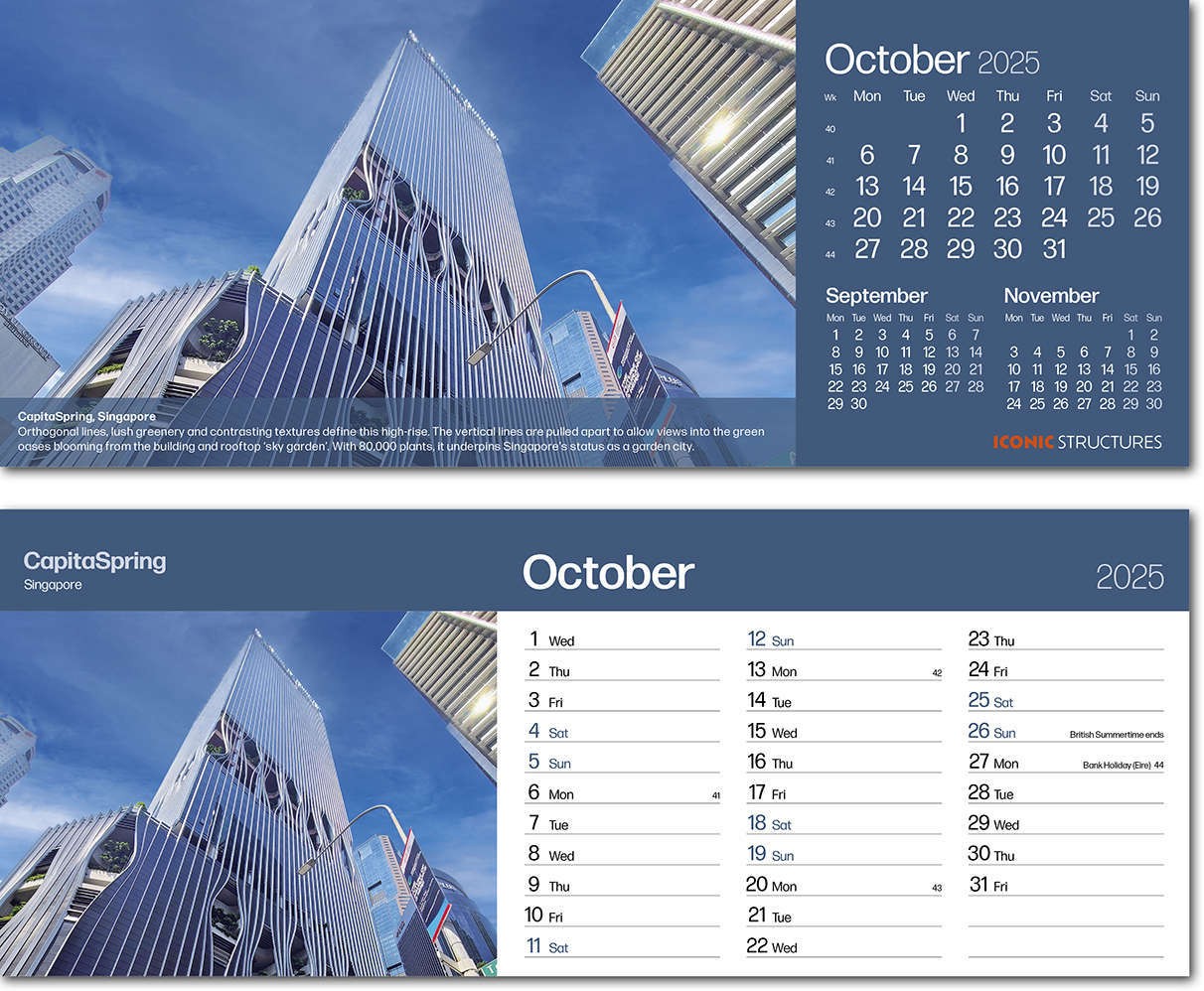 Iconic Structures Note Station Desk Calendar