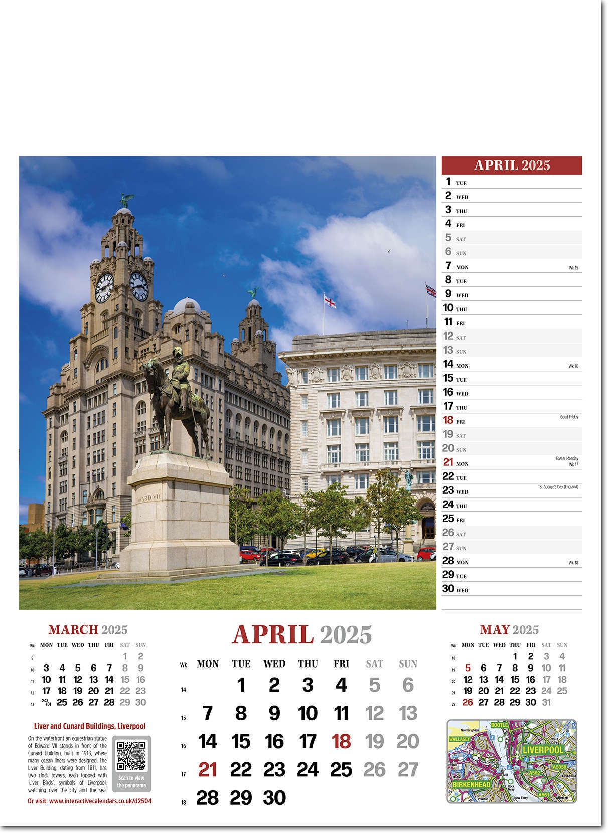 Discover Britain Wall Calendar