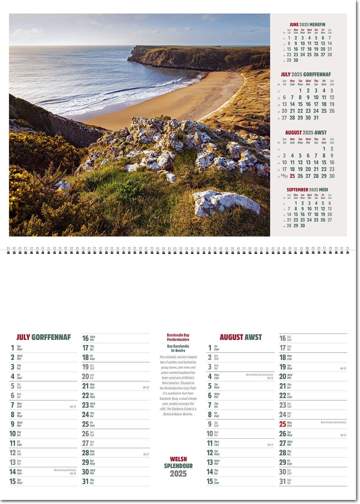 Welsh Splendour Postage Saver Calendar