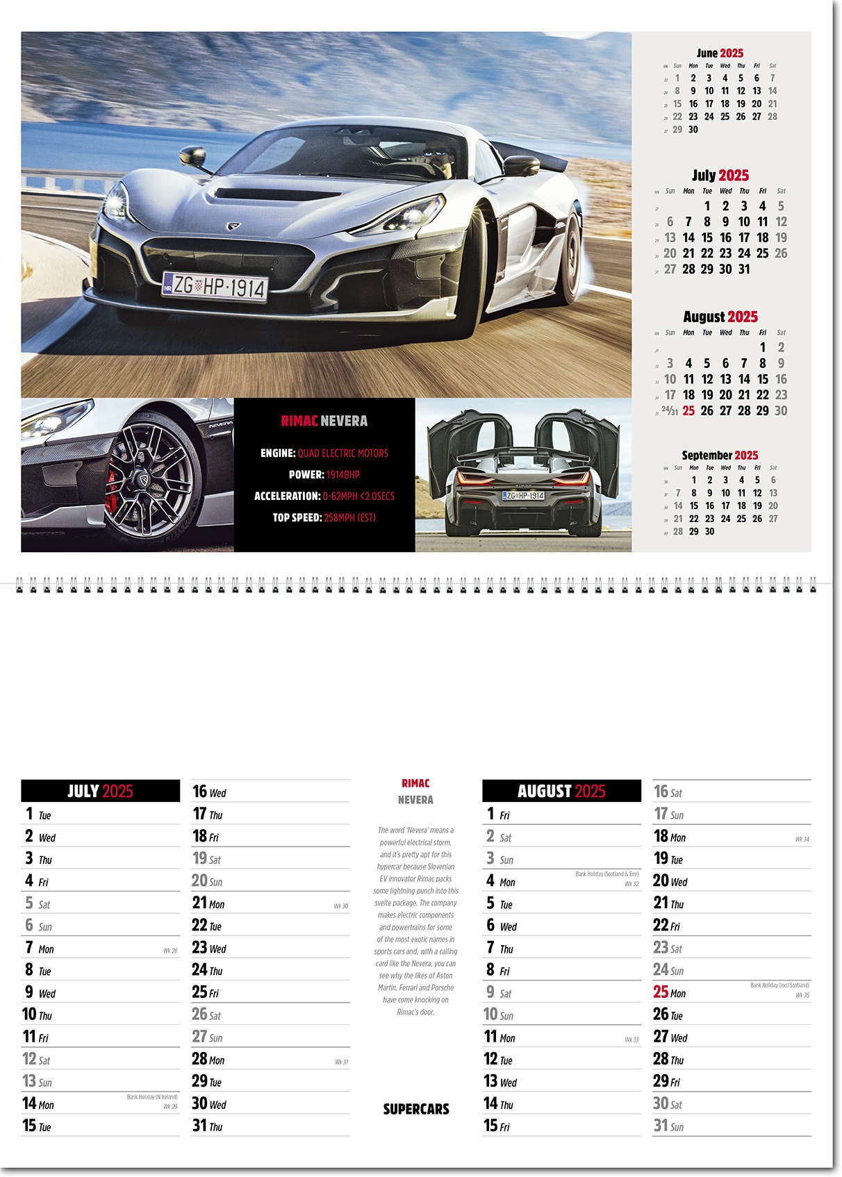 Supercars Postage Saver Calendar