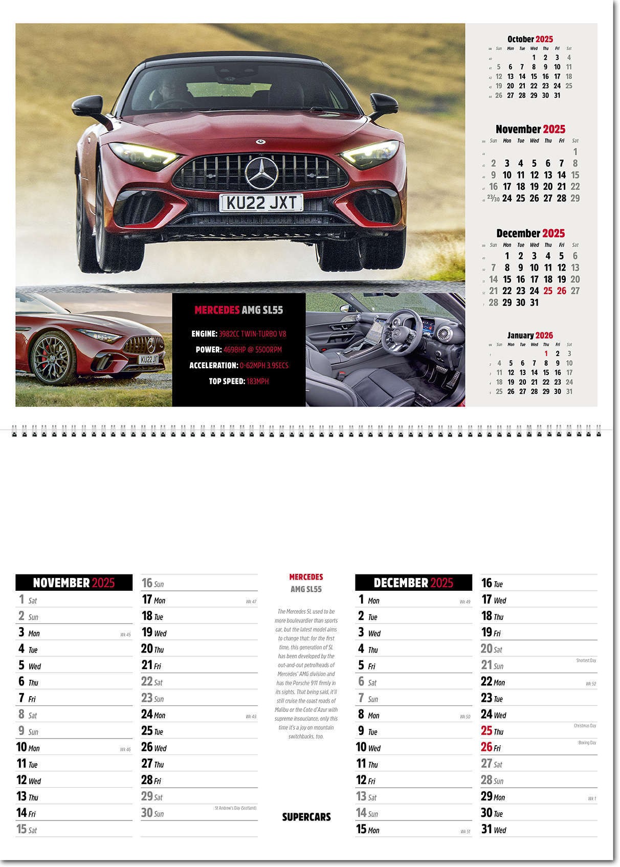 Supercars Postage Saver Calendar