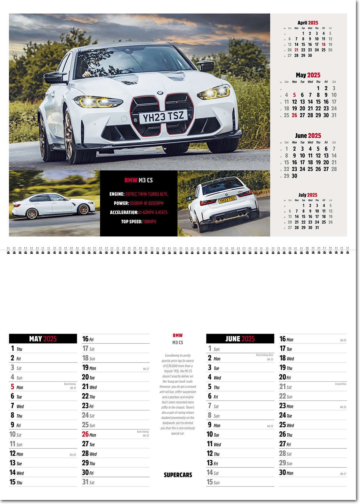 Supercars Postage Saver Calendar