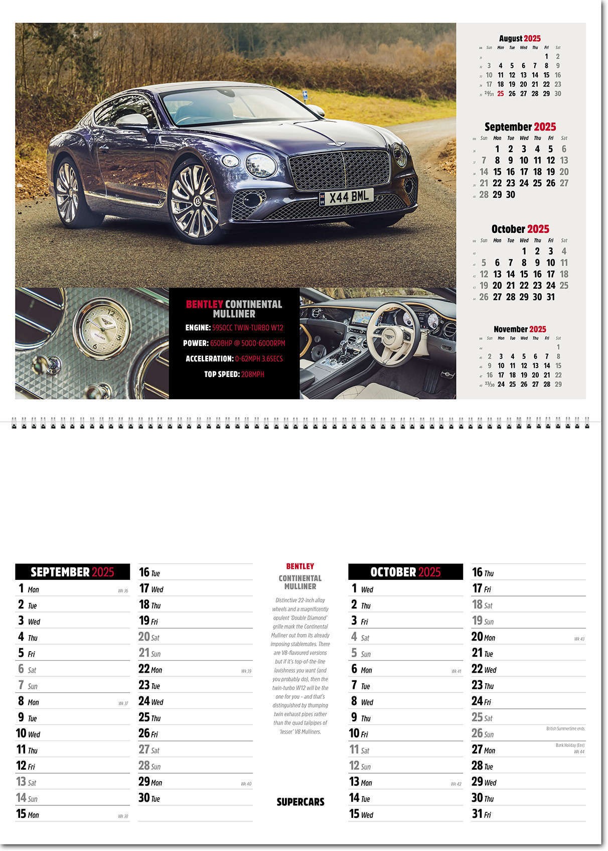 Supercars Postage Saver Calendar