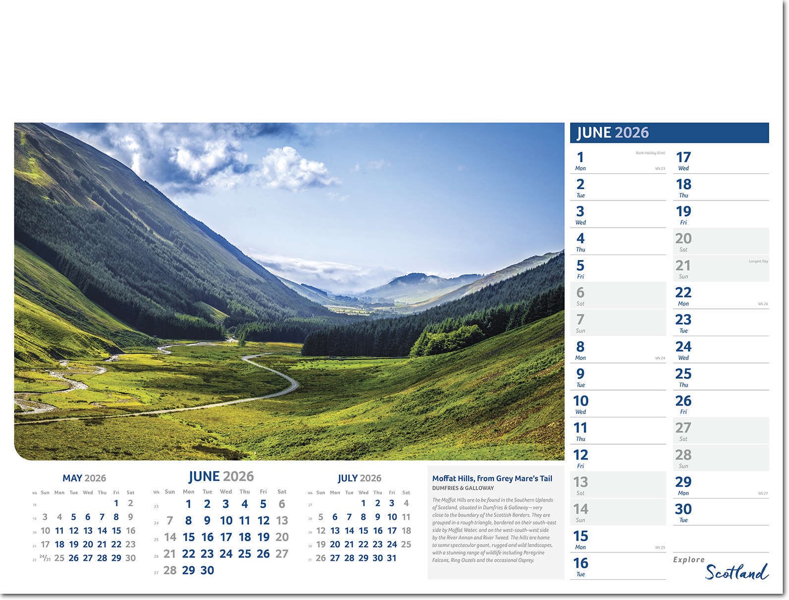 Explore Scotland Calendar