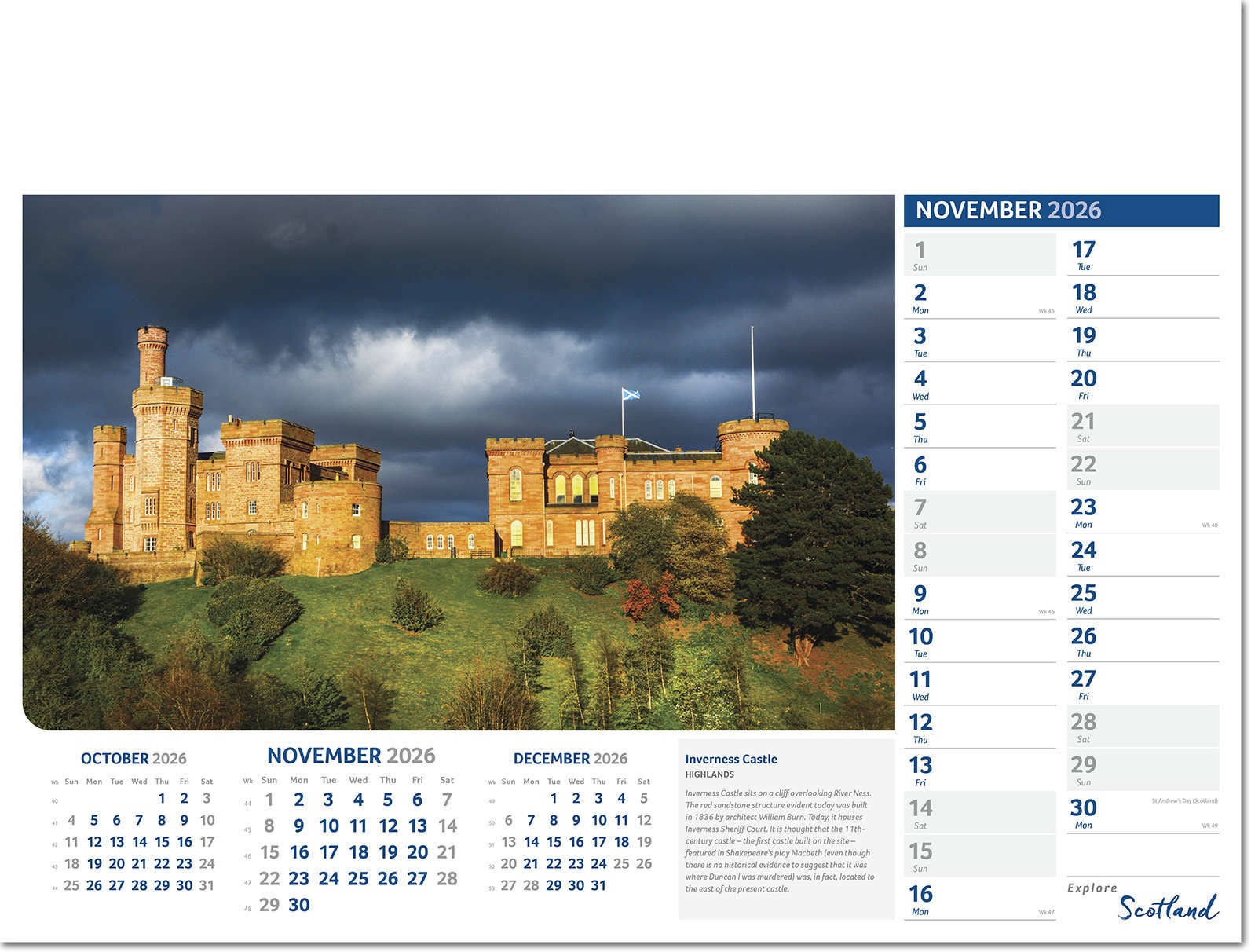 Explore Scotland Calendar