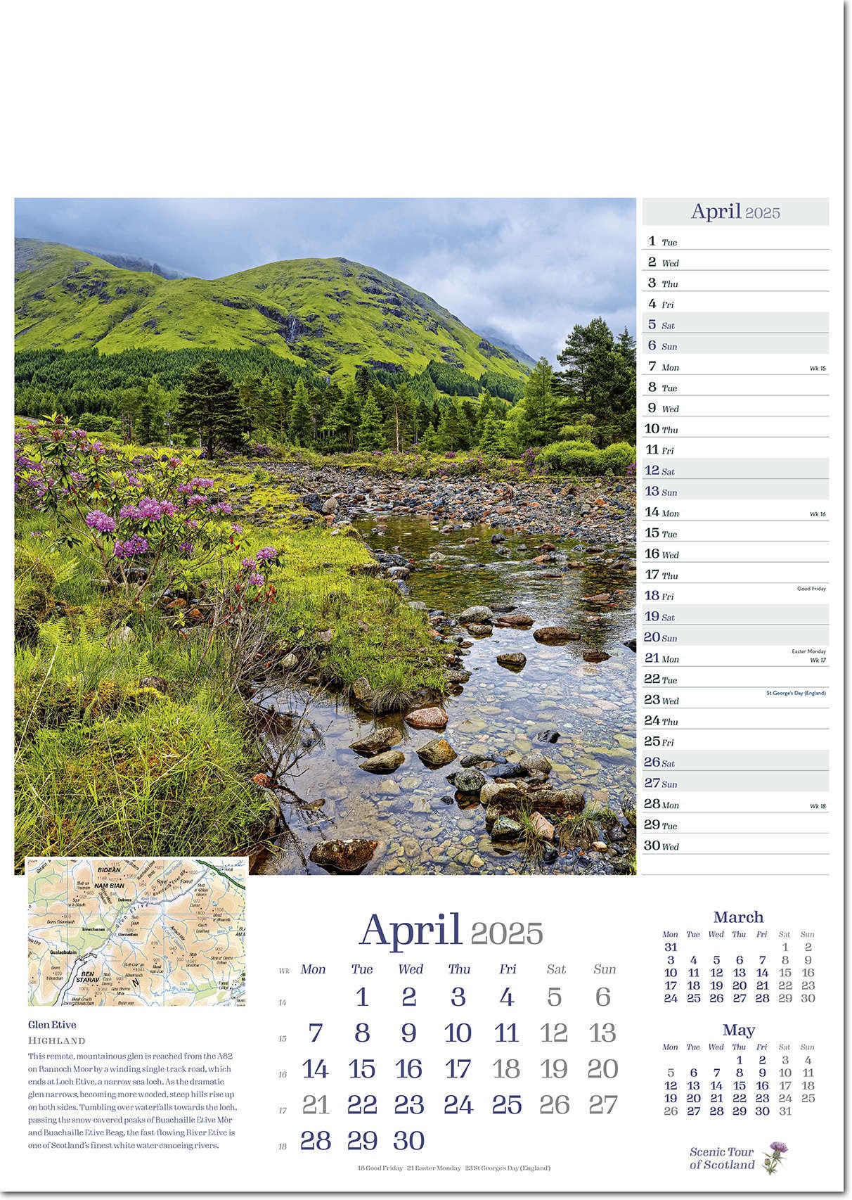 Scenic Tour of Scotland Calendar