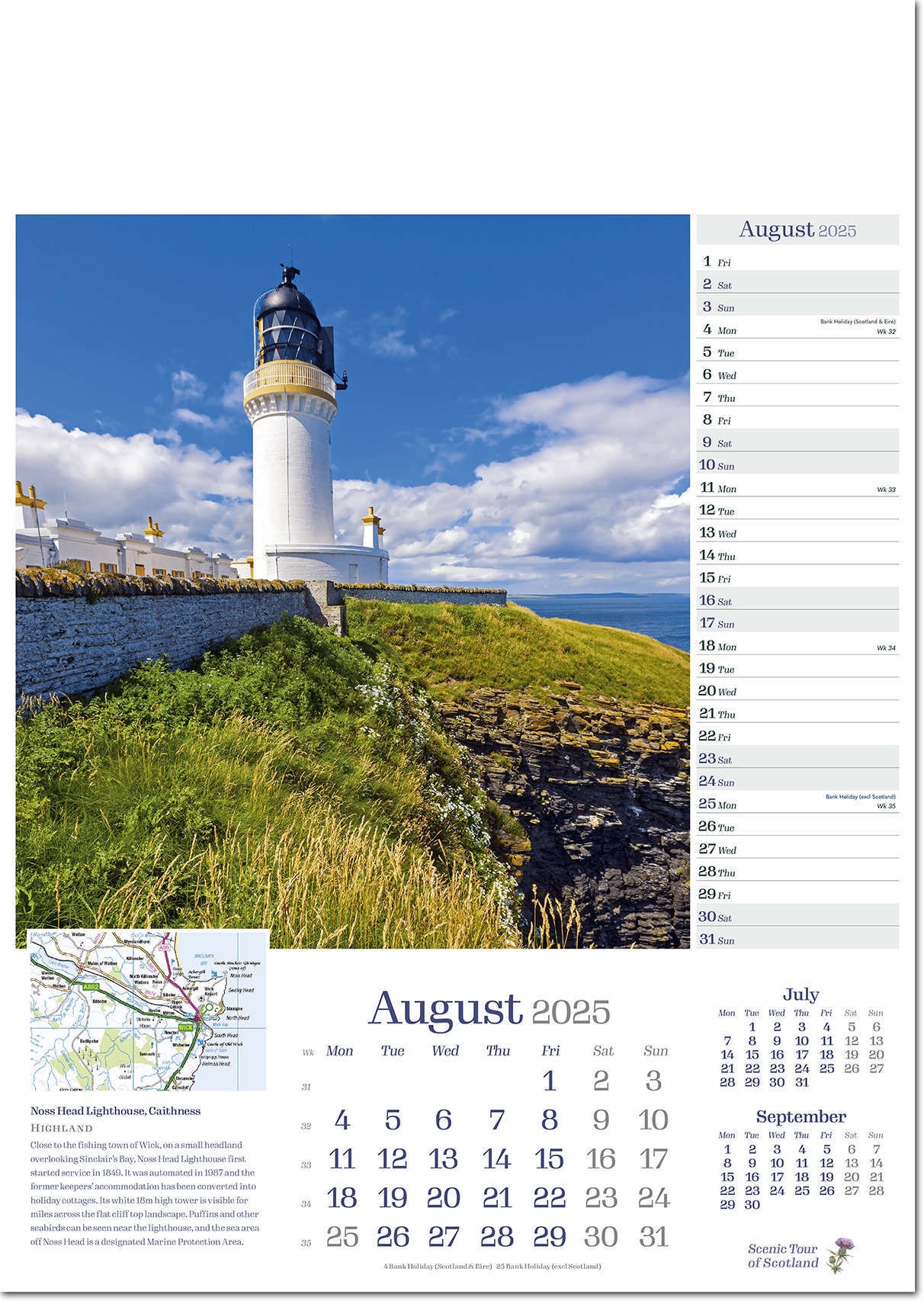 Scenic Tour of Scotland Calendar