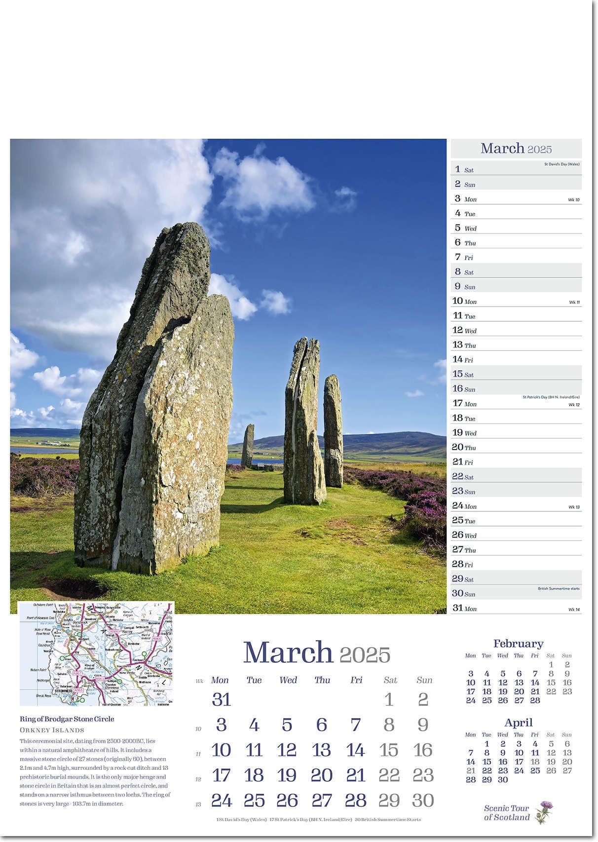 Scenic Tour of Scotland Calendar