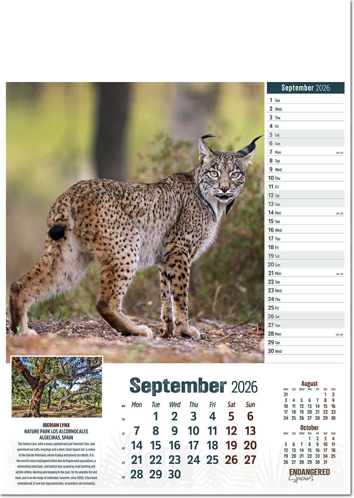 Endangered Species Calendar