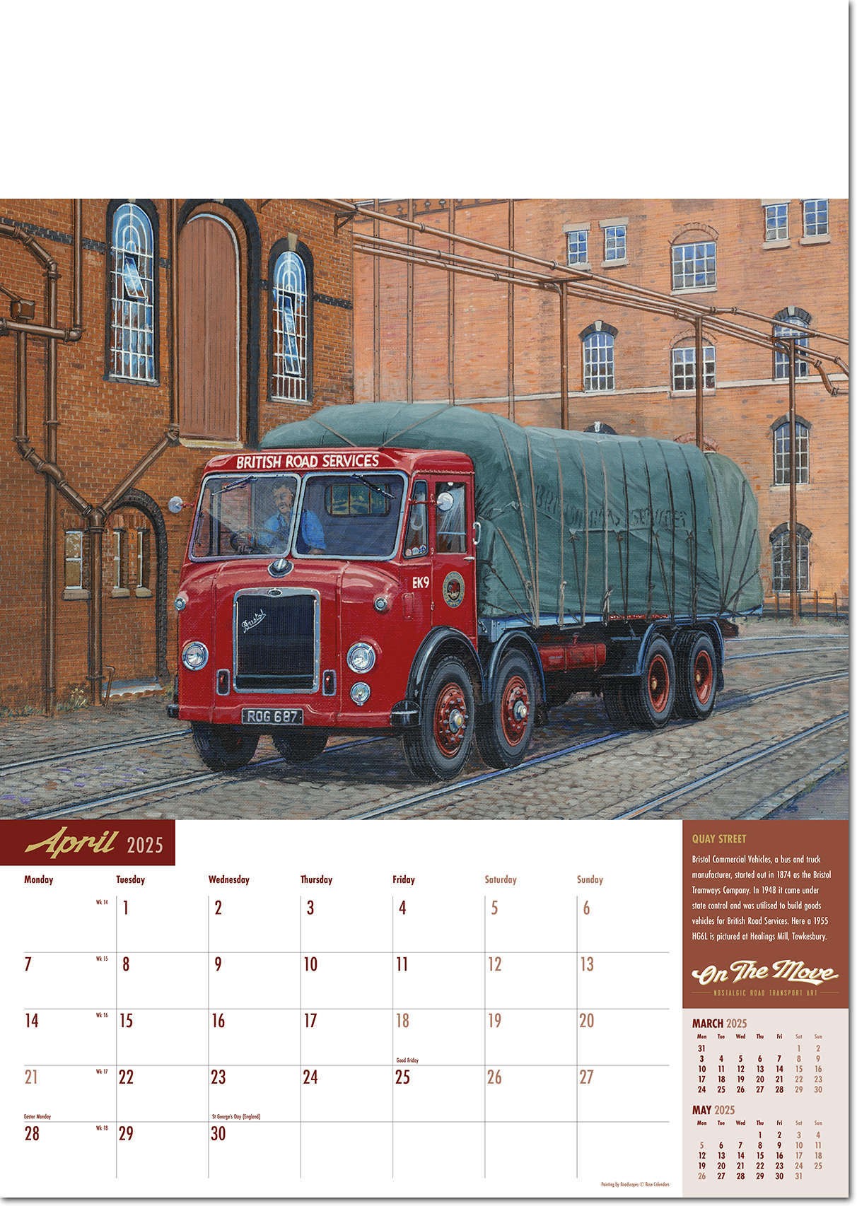 On the Move Wall Calendar