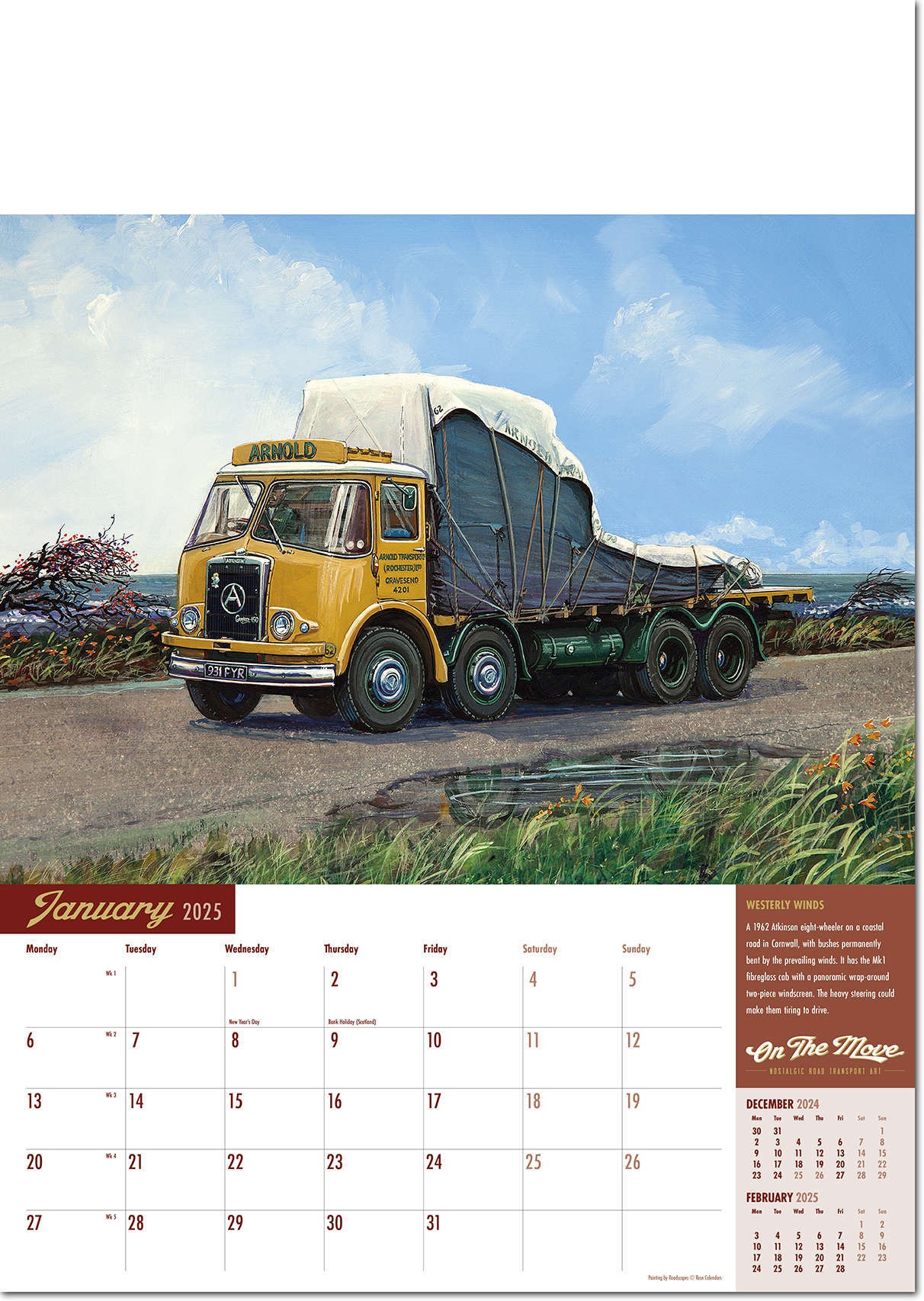 On the Move Wall Calendar