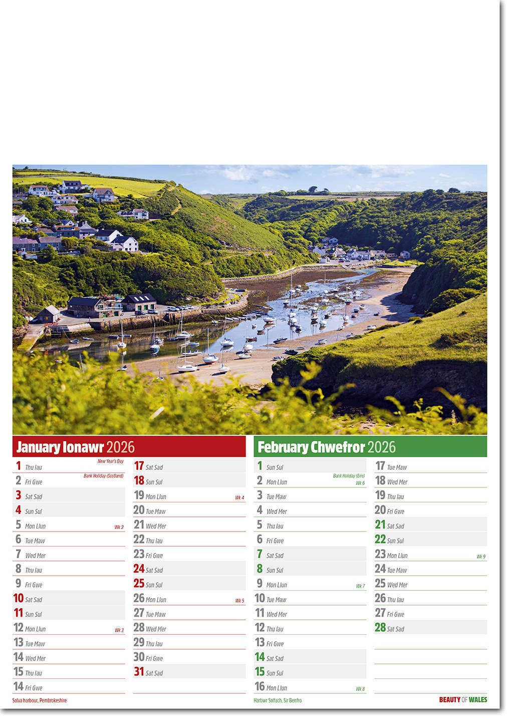 Beauty of Wales Calendar