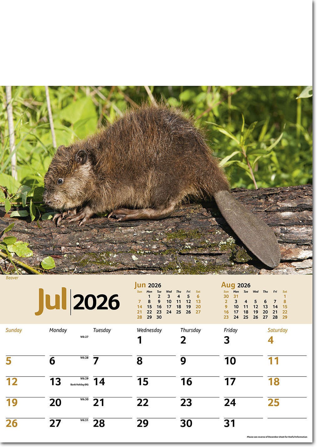 Wildlife Memo Calendar