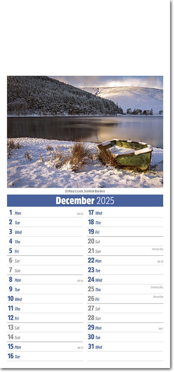 Slimline Scotland Compact Calendar