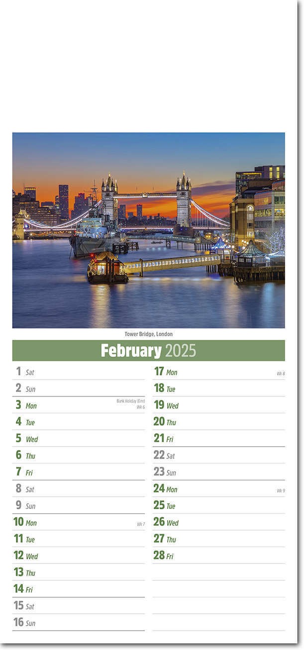 Slimline Scenes of Britain Compact Calendar