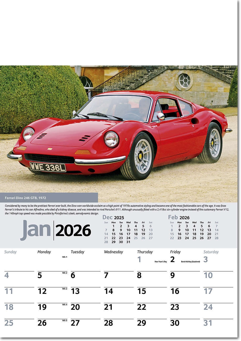 Collectors Cars Calendar